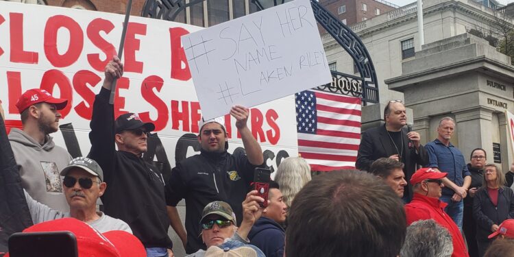 The Close the Border Rally at Boston’s Beacon Hill Capitol