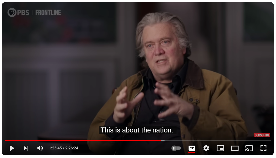 America’s Great Divide: Steve Bannon- A PBS Recap [DOCUMENTARY] 

https://warroom.org/americas-great...