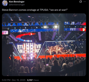 Steve Bannon AMFest Speech Phoenix December 2025 