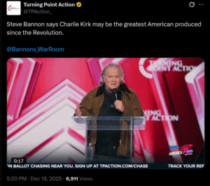 Steve Bannon AMFest Speech Phoenix December 2025 