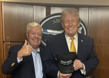 War cheerleaders exposed as Lindsey Graham wears Make Iran Great Again hat